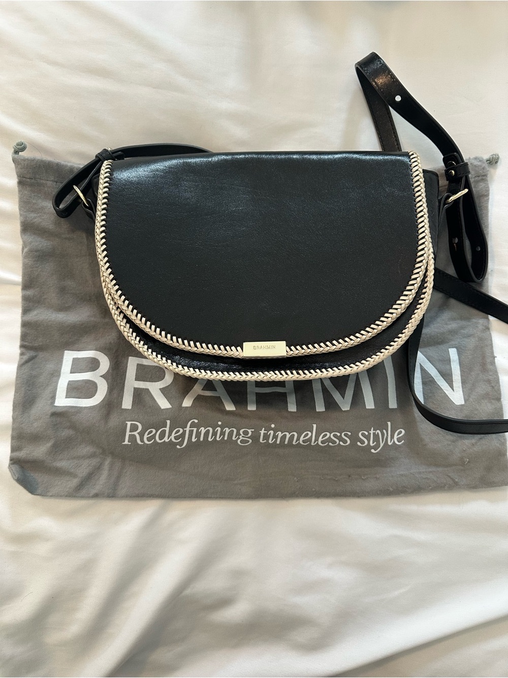 Brahmin Ella Mumford Leather Crossbody Purse